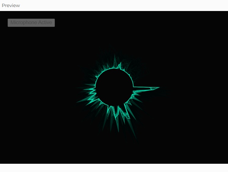 Radial mandala shape responds to sound: https://editor.p5js.org/sakshamanand755/full/B7l-XAyHh