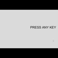 Press any key - gradually darkens the canvas. Interaction creates a fade-to-black visual effect.