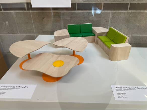 Material: Plywood 
Properties: Plywood is layered wood for strength and flexibility; paint adds color and protection.
Associated Program: Modern furniture design program
Documentation Notes: I captured the organic table shape with a yellow center.
 <div class='container'><iframe class='responsive-iframe' src='https://www.youtube.com/embed/tgbNymZ7vqY'></iframe></div>